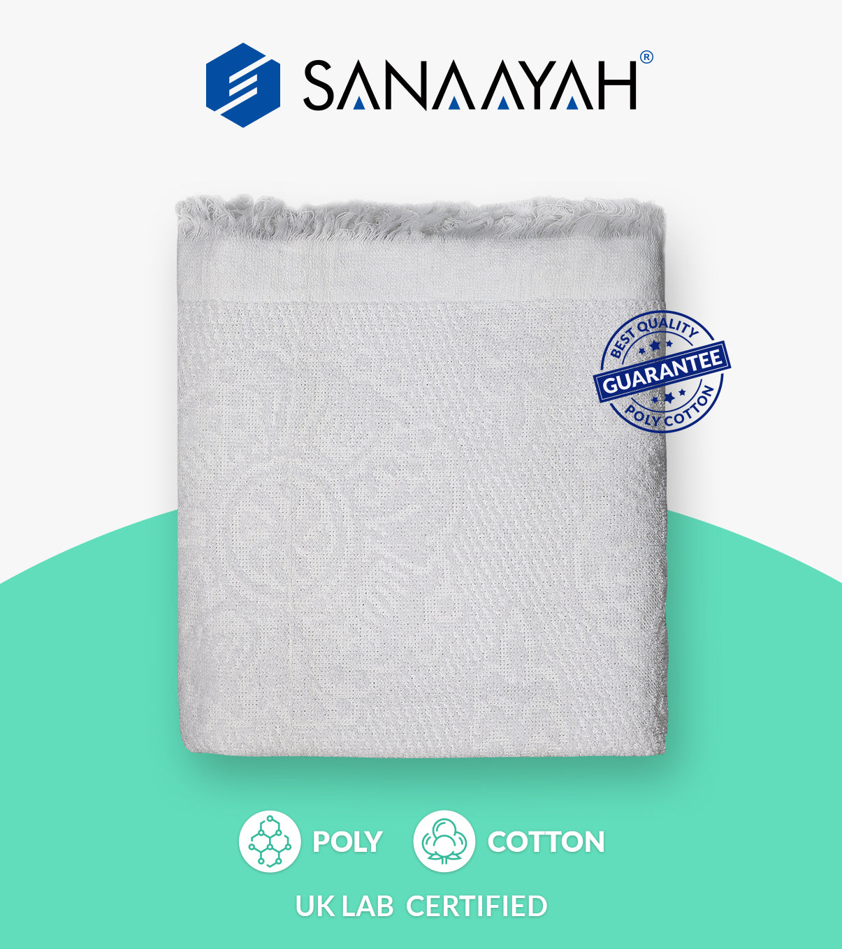 Flower Pattern Ihram Ehram Ahram with Free Belt for Hajj and Umrah - 2 Towels 110 x 220cm