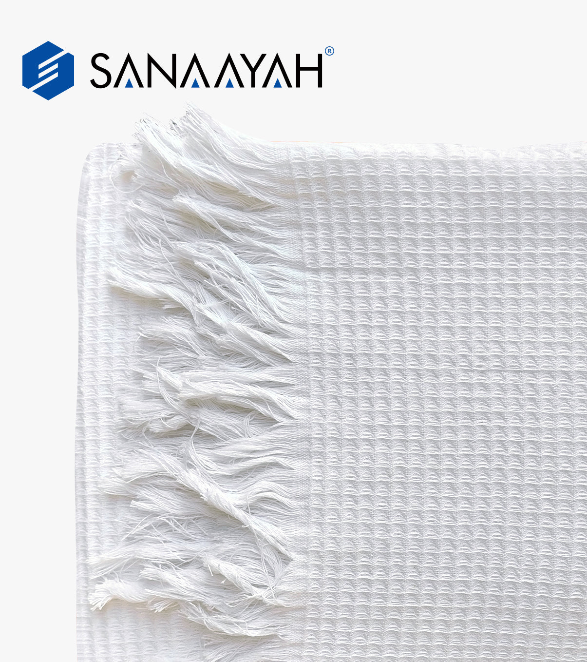 Terry Towel Honeycomb Ihram Ahram Ehram for Premium White for HAJJ UMRAH with Free Belt