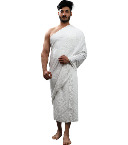 Peacock Feather Design Ihram Ehram Ahram for Men for Hajj and Umrah 110 x 220cm 1.3Kg