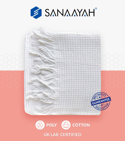 Terry Towel Honeycomb Ihram Ahram Ehram for Premium White for HAJJ UMRAH with Free Belt
